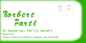 norbert partl business card